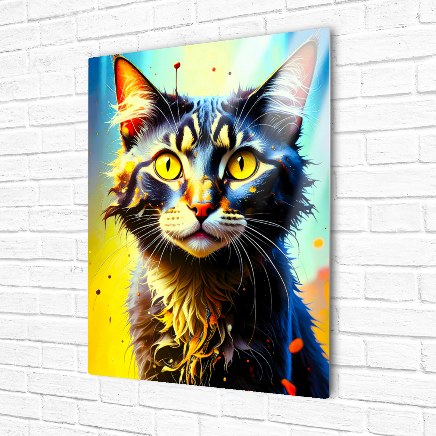 Lovely Cat Picture No.3, Printed On Gloss Aluminium To Enhance Colours And Detail, Unique Wall Print, A Gift To Last A Lifetime...