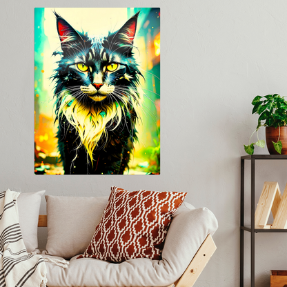 Lovely Cat Picture No.4, Printed On Gloss Aluminium To Enhance Colours And Detail, Unique Wall Print, A Gift To Last A Lifetime...