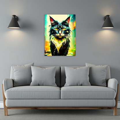 Lovely Cat Picture No.4, Printed On Gloss Aluminium To Enhance Colours And Detail, Unique Wall Print, A Gift To Last A Lifetime...