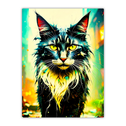 Lovely Cat Picture No.4, Printed On Gloss Aluminium To Enhance Colours And Detail, Unique Wall Print, A Gift To Last A Lifetime...