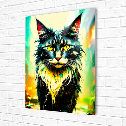 Lovely Cat Picture No.4, Printed On Gloss Aluminium To Enhance Colours And Detail, Unique Wall Print, A Gift To Last A Lifetime...