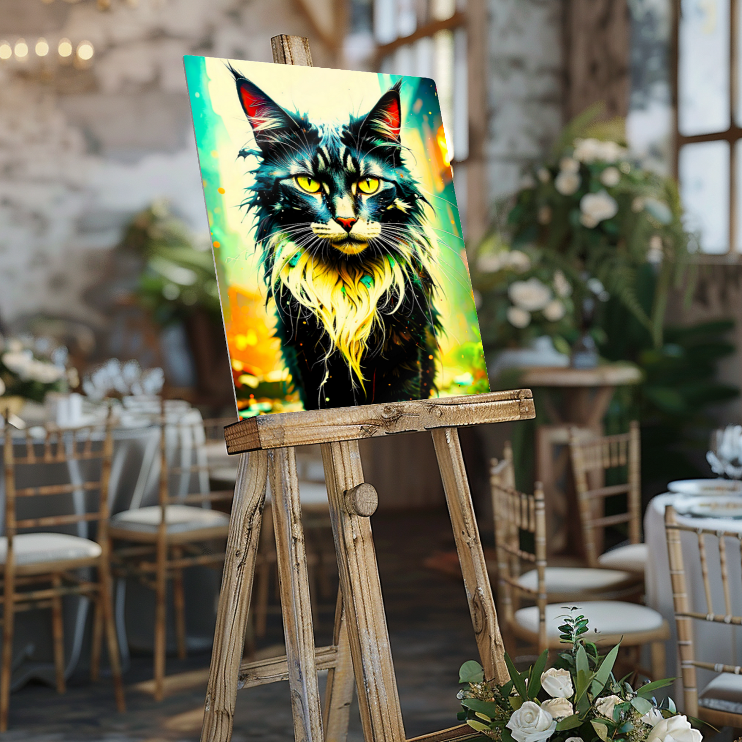 Lovely Cat Picture No.4, Printed On Gloss Aluminium To Enhance Colours And Detail, Unique Wall Print, A Gift To Last A Lifetime...