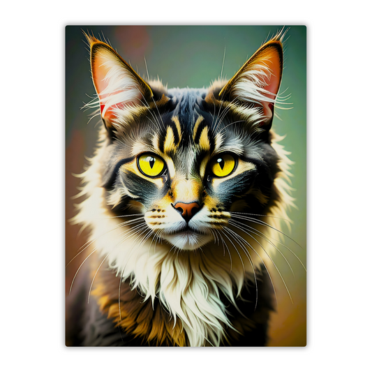 Lovely Cat Picture No.3, Printed On Gloss Aluminium To Enhance Colours And Detail, Unique Wall Print, A Gift To Last A Lifetime..