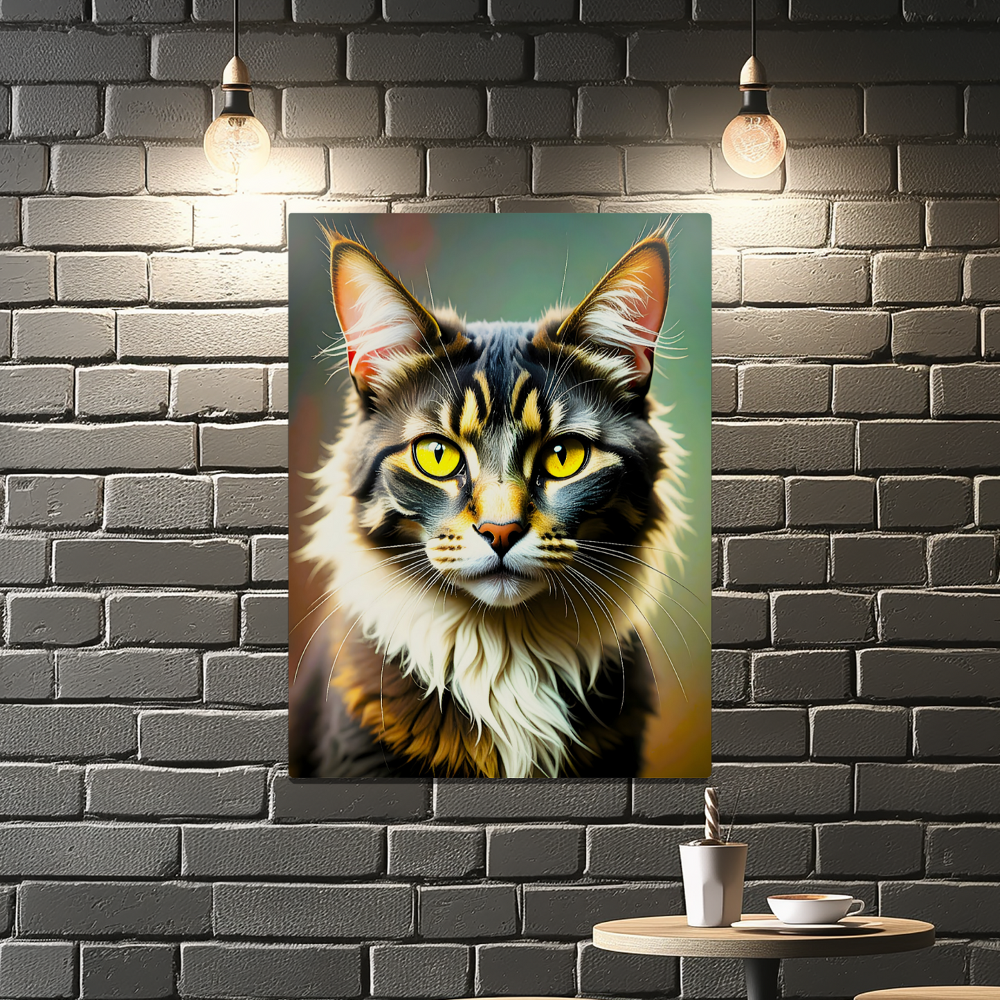 Lovely Cat Picture No.3, Printed On Gloss Aluminium To Enhance Colours And Detail, Unique Wall Print, A Gift To Last A Lifetime..