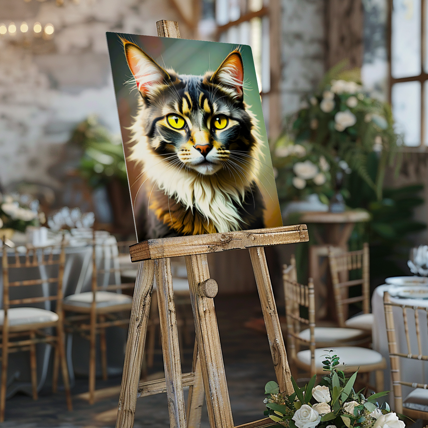 Lovely Cat Picture No.3, Printed On Gloss Aluminium To Enhance Colours And Detail, Unique Wall Print, A Gift To Last A Lifetime..