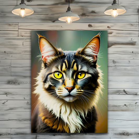 Lovely Cat Picture No.3, Printed On Gloss Aluminium To Enhance Colours And Detail, Unique Wall Print, A Gift To Last A Lifetime..