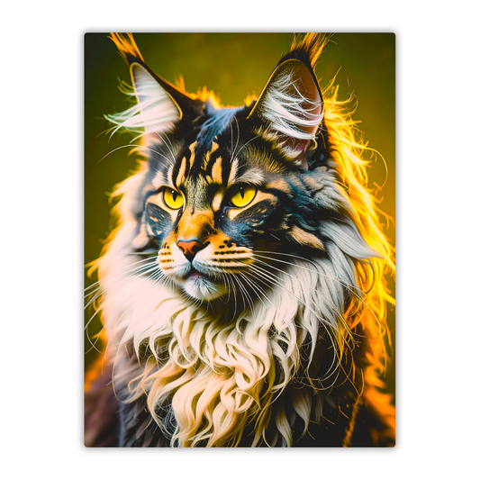 Lovely Cat Picture No.4, Printed On Gloss Aluminium To Enhance Colours And Detail, Unique Wall Print, A Gift To Last A Lifetime..