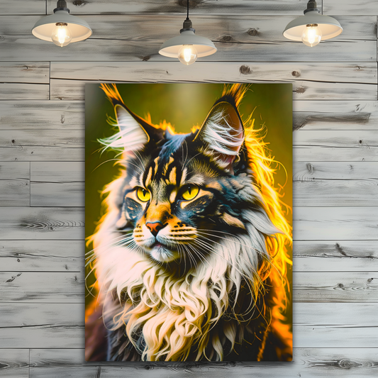 Lovely Cat Picture No.4, Printed On Gloss Aluminium To Enhance Colours And Detail, Unique Wall Print, A Gift To Last A Lifetime..