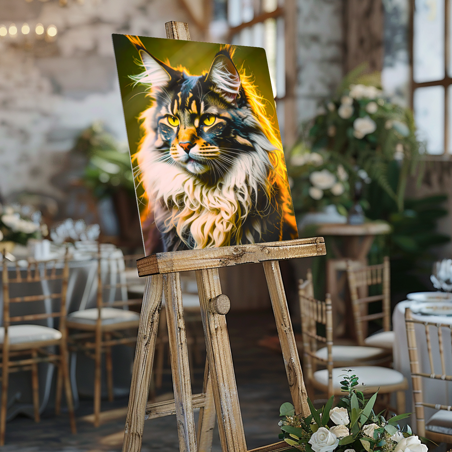 Lovely Cat Picture No.4, Printed On Gloss Aluminium To Enhance Colours And Detail, Unique Wall Print, A Gift To Last A Lifetime..