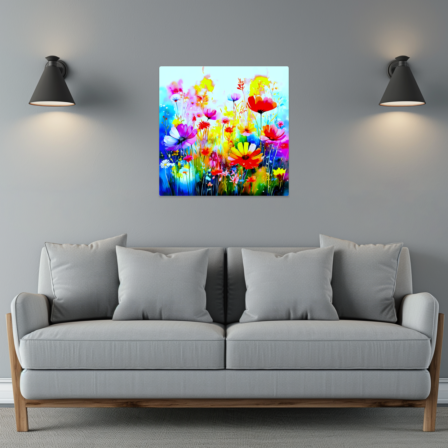 Wildflowers WF1, The Luxury Of A Fusion-Art Print, Printed on Gloss Aluminium To Enhance Colour And Details, A Gift To Last A Lifetime...