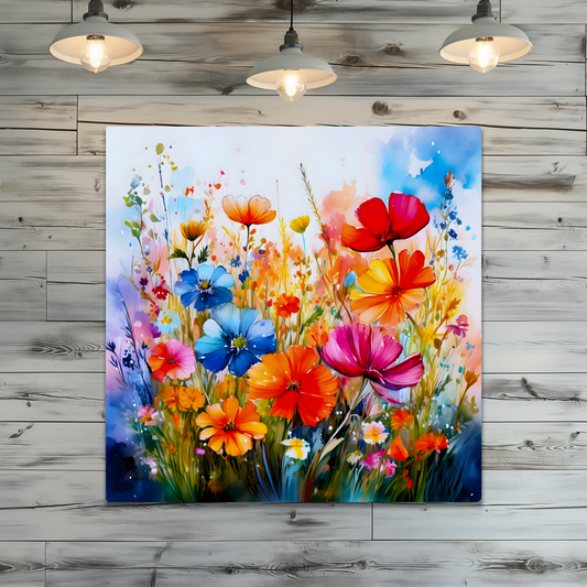 Wildflowers WF2, The Luxury Of A Fusion-Art Prints, Printed on Gloss Aluminium To Enhance Colour And Details, A Gift To Last A Lifetime...