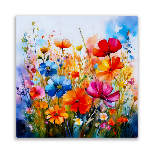 Wildflowers WF2, The Luxury Of A Fusion-Art Prints, Printed on Gloss Aluminium To Enhance Colour And Details, A Gift To Last A Lifetime...