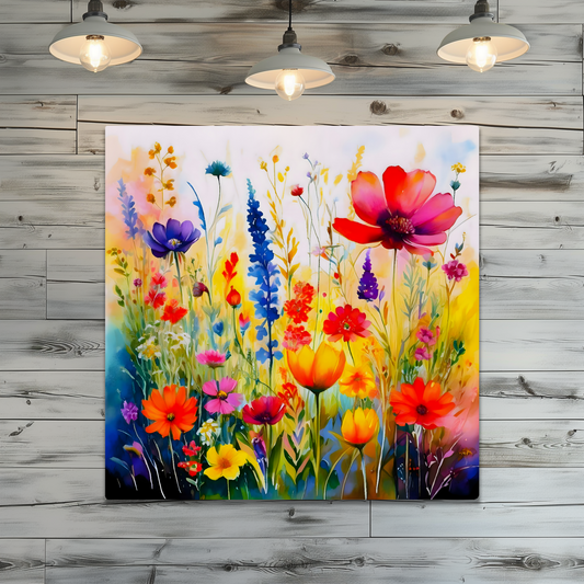 Wildflowers WF3, The Luxury Of A Fusion-Art Prints, Printed on Gloss Aluminium To Enhance Colour And Details, A Gift To Last A Lifetime..