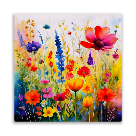 Wildflowers WF3, The Luxury Of A Fusion-Art Prints, Printed on Gloss Aluminium To Enhance Colour And Details, A Gift To Last A Lifetime..