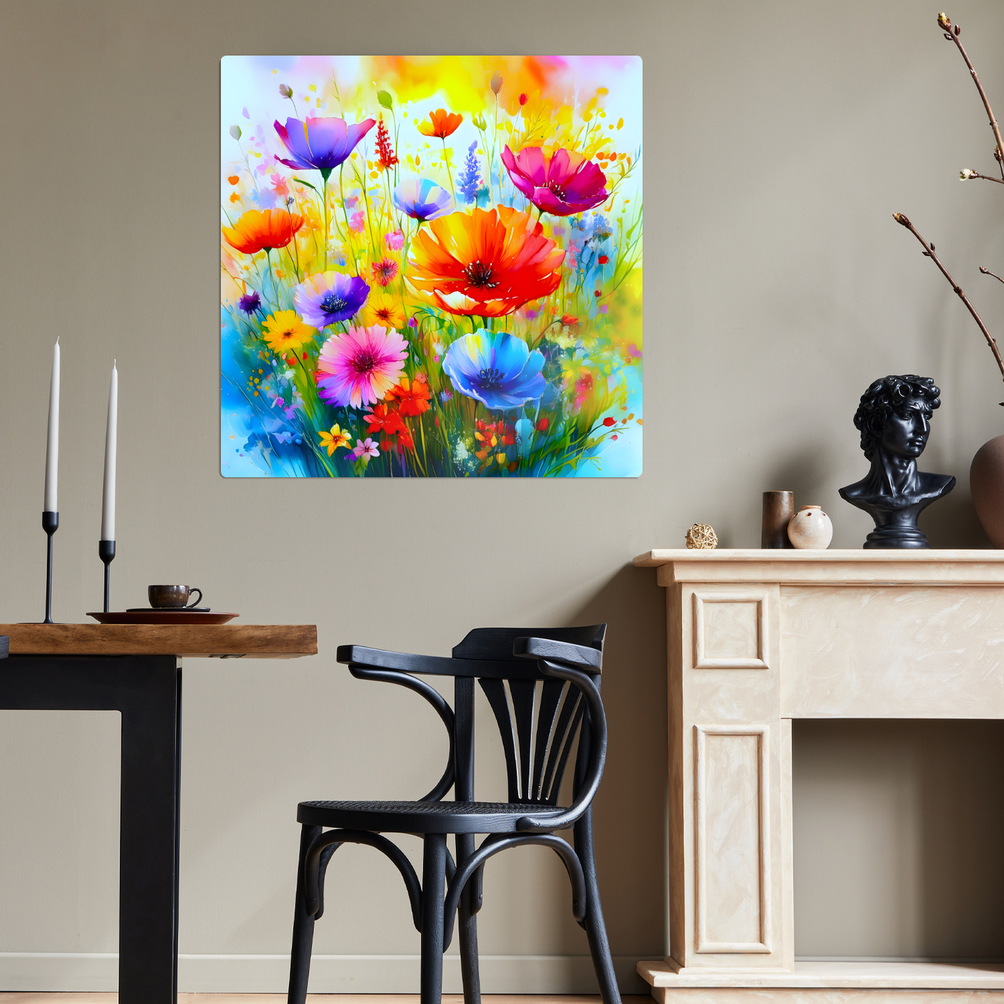 Wildflowers WF4, The Luxury Of A Fusion-Art Prints, Printed on Gloss Aluminium To Enhance Colour And Details, A Gift To Last A Lifetime..