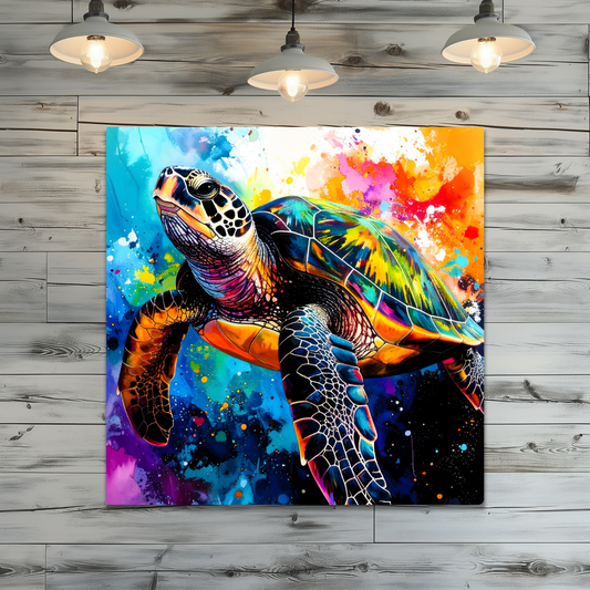 Sea Turtle 2, Luxury Fusion-Art Prints, Printed on Gloss Aluminium To Enhance Colour And Details, A Gift To Last A Lifetime...