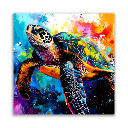 Sea Turtle 2, Luxury Fusion-Art Prints, Printed on Gloss Aluminium To Enhance Colour And Details, A Gift To Last A Lifetime...