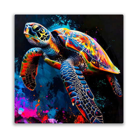 Sea Turtle 3, Luxury Fusion-Art Prints, Printed on Gloss Aluminium To Enhance Colour And Details, A Gift To Last A Lifetime...