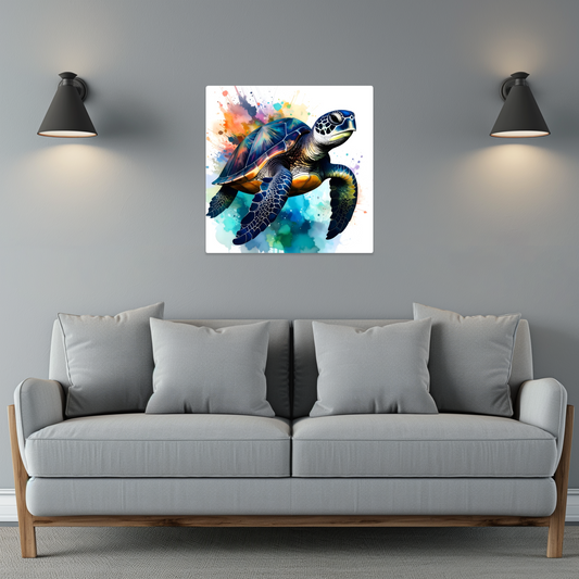 Sea Turtle 4, Luxury Fusion-Art Prints, Printed on Gloss Aluminium To Enhance Colour And Details, A Gift To Last A Lifetime...