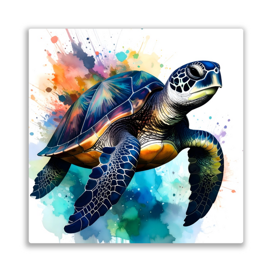 Sea Turtle 4, Luxury Fusion-Art Prints, Printed on Gloss Aluminium To Enhance Colour And Details, A Gift To Last A Lifetime...