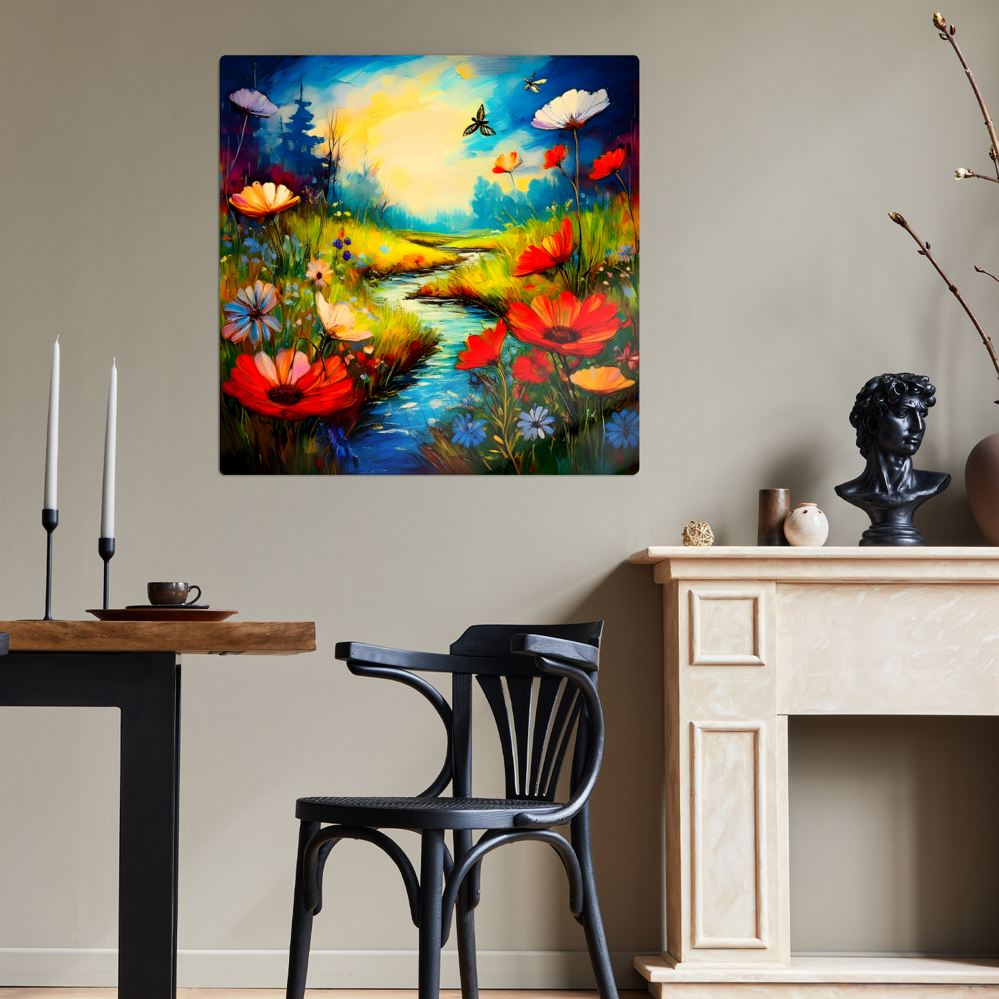 Wildflowers, Printed On Glossy Aluminium, Colourful Prints, Ready To Hang, A Gift For A Lifetime...