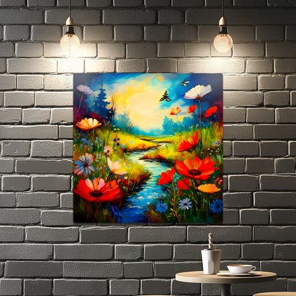 Wildflowers, Printed On Glossy Aluminium, Colourful Prints, Ready To Hang, A Gift For A Lifetime...