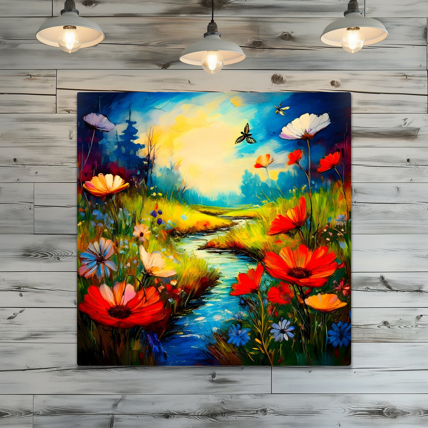 Wildflowers, Printed On Glossy Aluminium, Colourful Prints, Ready To Hang, A Gift For A Lifetime...