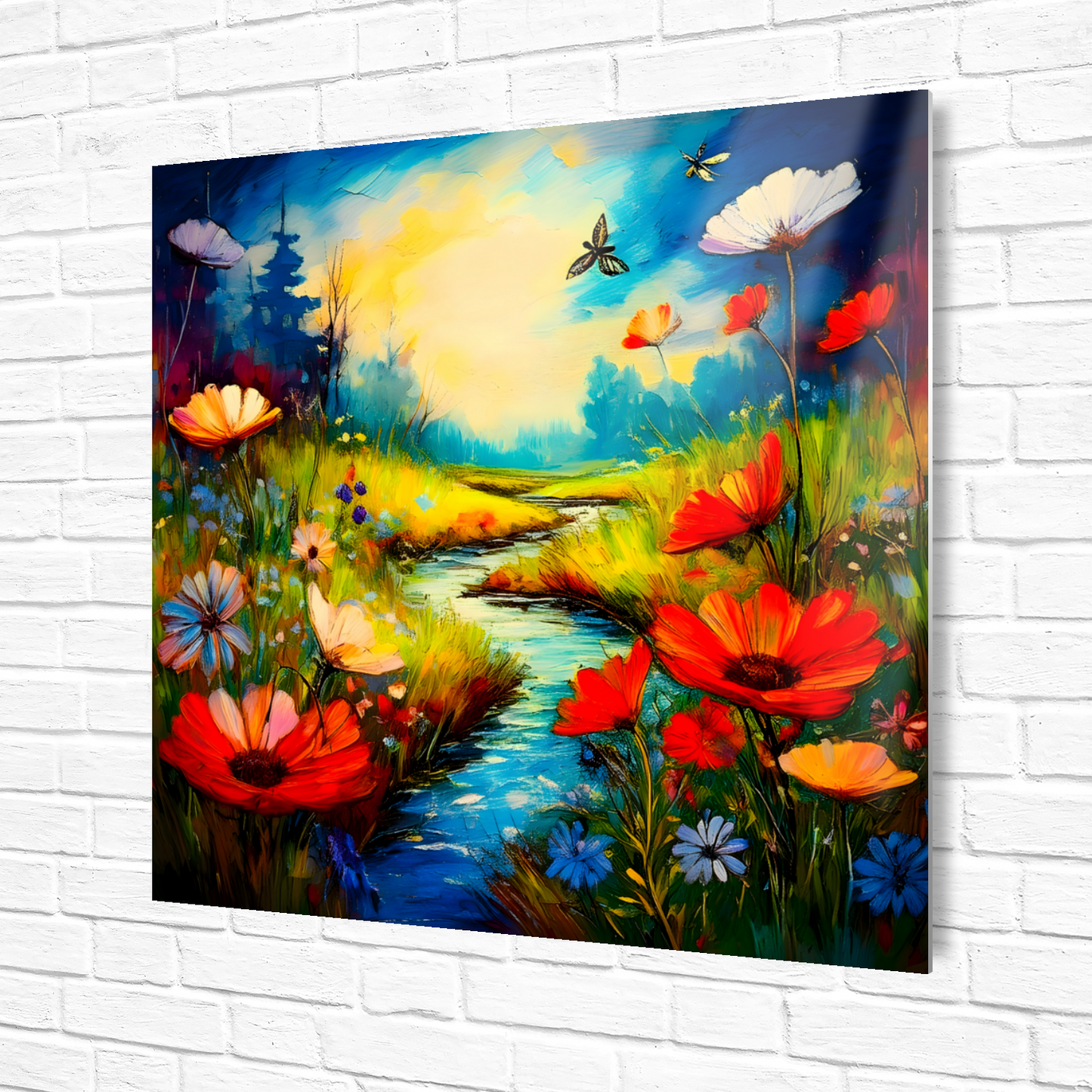 Wildflowers, Printed On Glossy Aluminium, Colourful Prints, Ready To Hang, A Gift For A Lifetime...