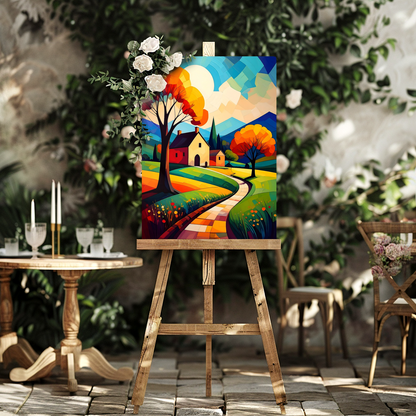 Cubist Landscape CL1, Printed on Gloss Aluminium To Enhance Colour And Details, A Gift To Last A Lifetime...