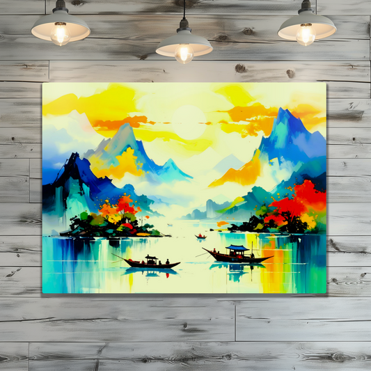 Oriental Watercolour, OW1, Printed on Gloss Aluminium To Enhance Colour And Details, Great Gift, Unique Image, A Gift To Last A Lifetime...