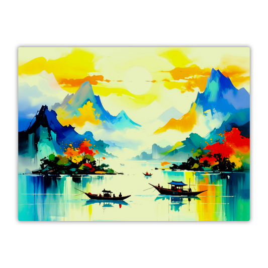 Oriental Watercolour, OW1, Printed on Gloss Aluminium To Enhance Colour And Details, Great Gift, Unique Image, A Gift To Last A Lifetime...