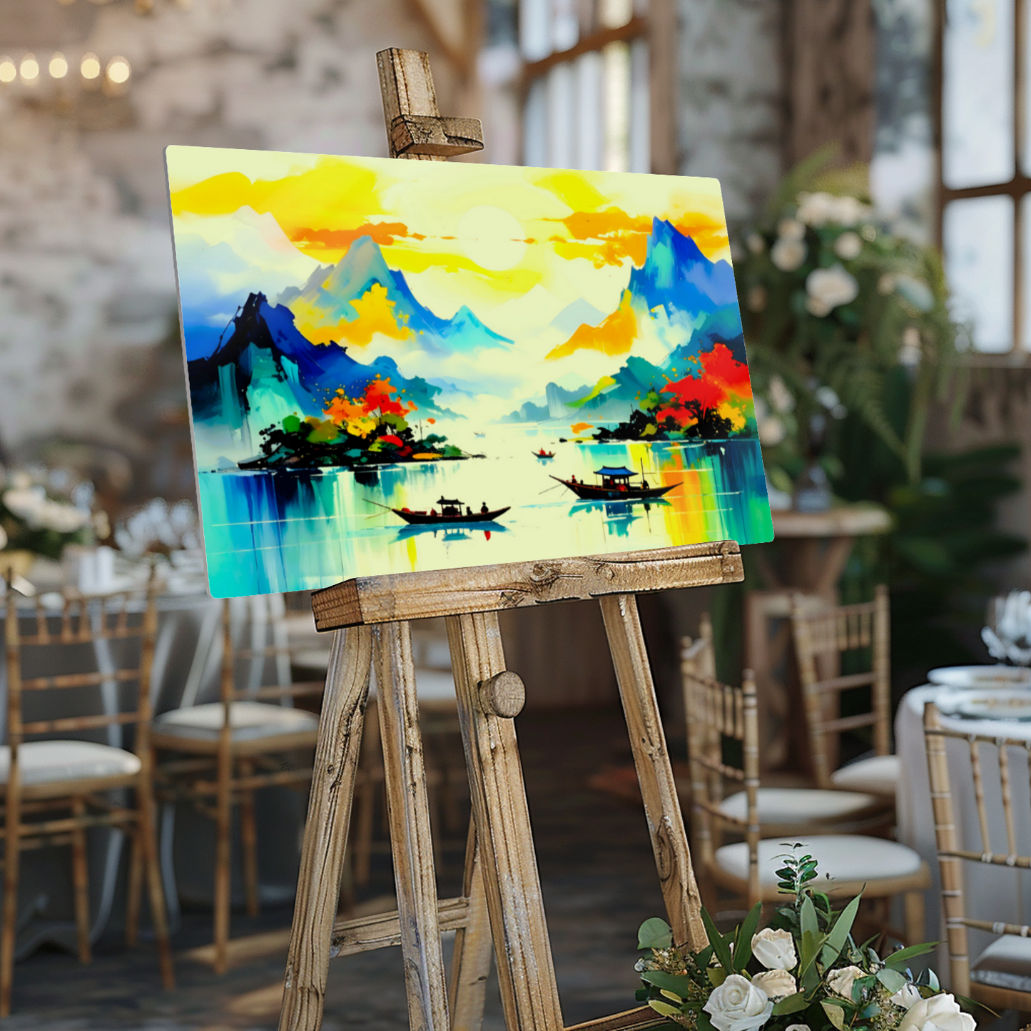 Oriental Watercolour, OW1, Printed on Gloss Aluminium To Enhance Colour And Details, Great Gift, Unique Image, A Gift To Last A Lifetime...