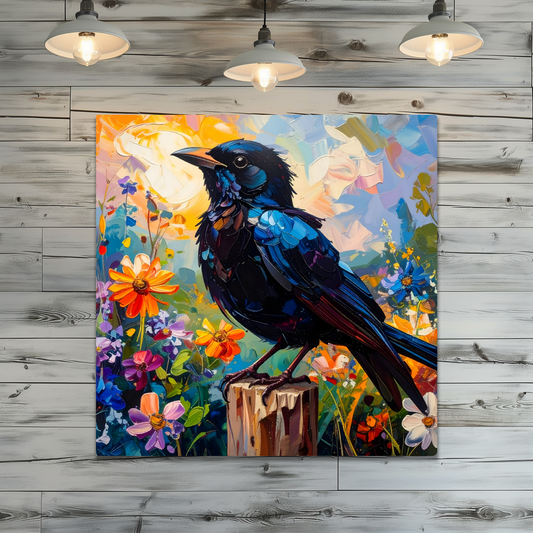 Blackbird, Fusion-Art Prints, Printed on Gloss Aluminium To Enhance Colour And Details, Unique Images, A Gift To Last A Lifetime...