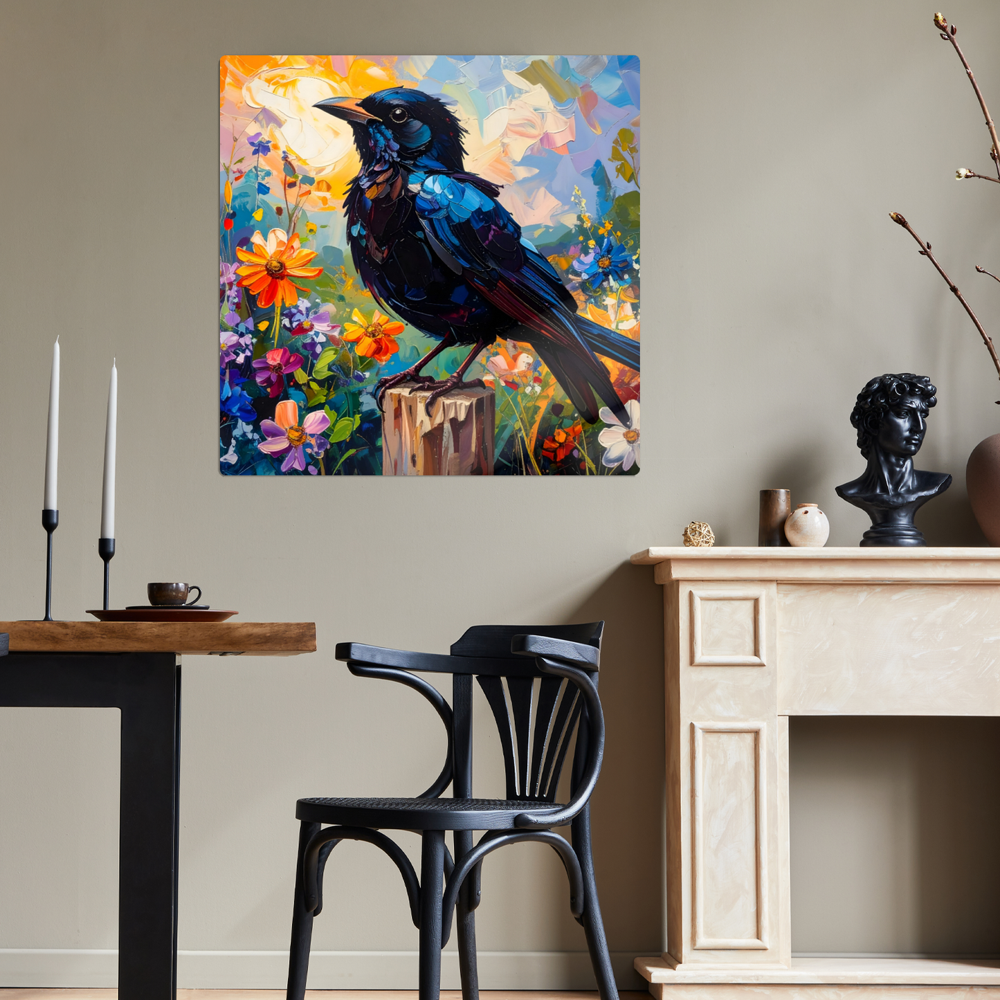 Blackbird, Fusion-Art Prints, Printed on Gloss Aluminium To Enhance Colour And Details, Unique Images, A Gift To Last A Lifetime...