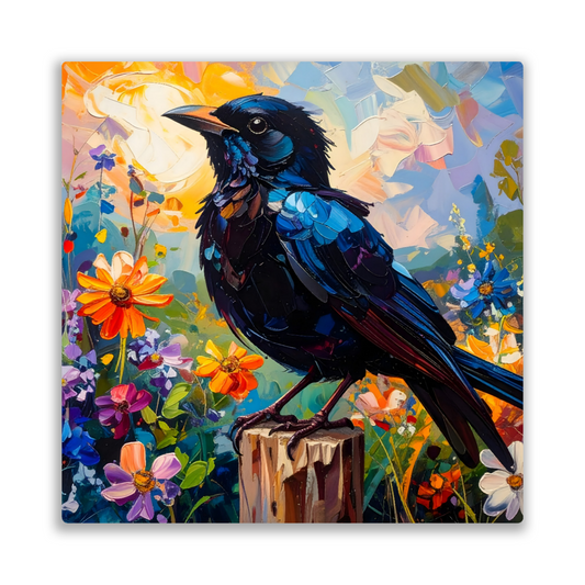 Blackbird, Fusion-Art Prints, Printed on Gloss Aluminium To Enhance Colour And Details, Unique Images, A Gift To Last A Lifetime...