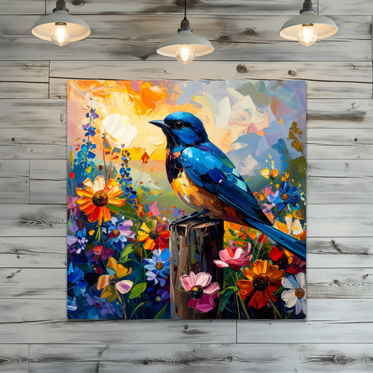 Blue Tit, Fusion-Art Prints, Printed on Gloss Aluminium To Enhance Colour And Details, Unique Images, A Gift To Last A Lifetime...