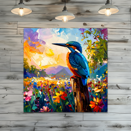 Kingfisher, Fusion-Art Print, Printed on Gloss Aluminium To Enhance Colour And Details, Unique Images, A Gift To Last A Lifetime...