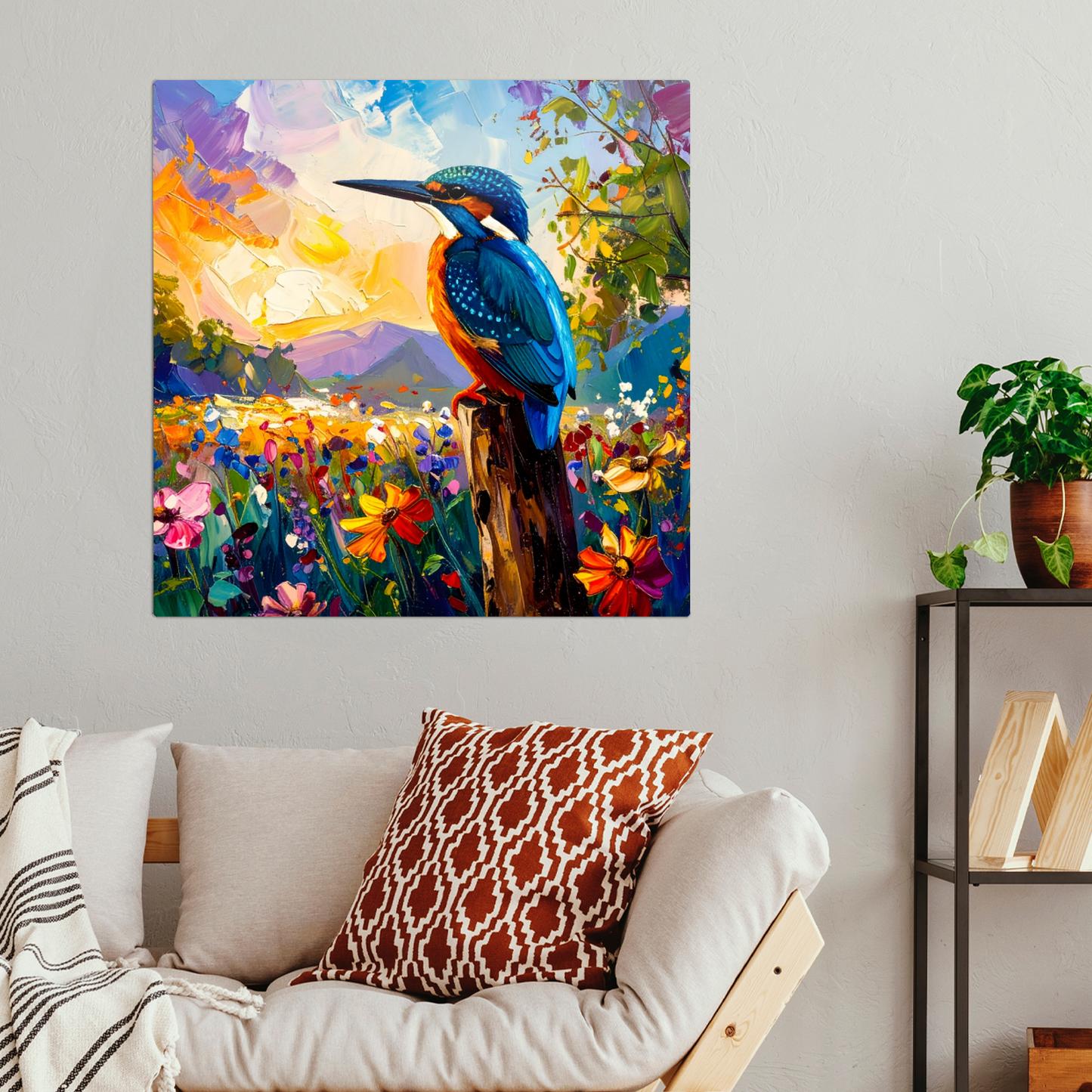 Kingfisher, Fusion-Art Print, Printed on Gloss Aluminium To Enhance Colour And Details, Unique Images, A Gift To Last A Lifetime...