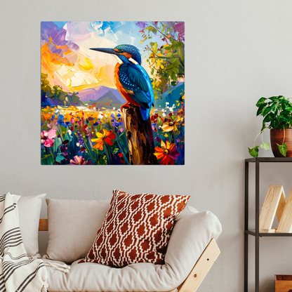 Kingfisher, Printed on aluminium to enhance colour and detail, great gift idea, unique print, an enduring gift...