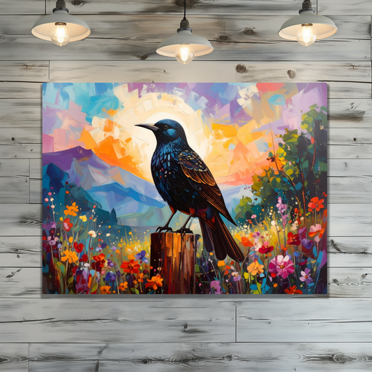 Starling, Fusion Art Print, Printed On Gloss Aluminium To Enhance Colour And Detail, Unique Gift Idea Print, A Gift That Will Lasts Forever