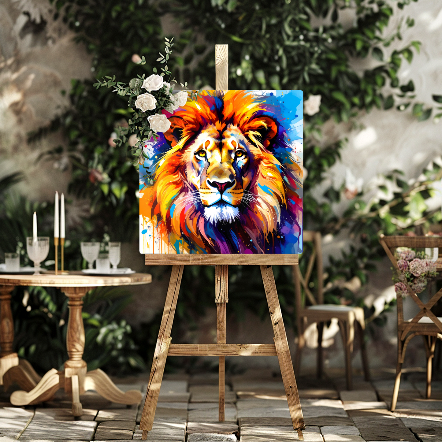 Lion Print LP1, Printed On High Gloss Aluminium To Enhance Colours And Detail, A Regal And Powerful Image, Art Is A Gift For A Lifertime...