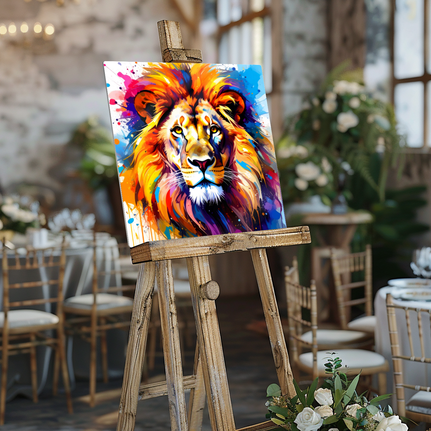 Lion Print LP1, Printed On High Gloss Aluminium To Enhance Colours And Detail, A Regal And Powerful Image, Art Is A Gift For A Lifertime...