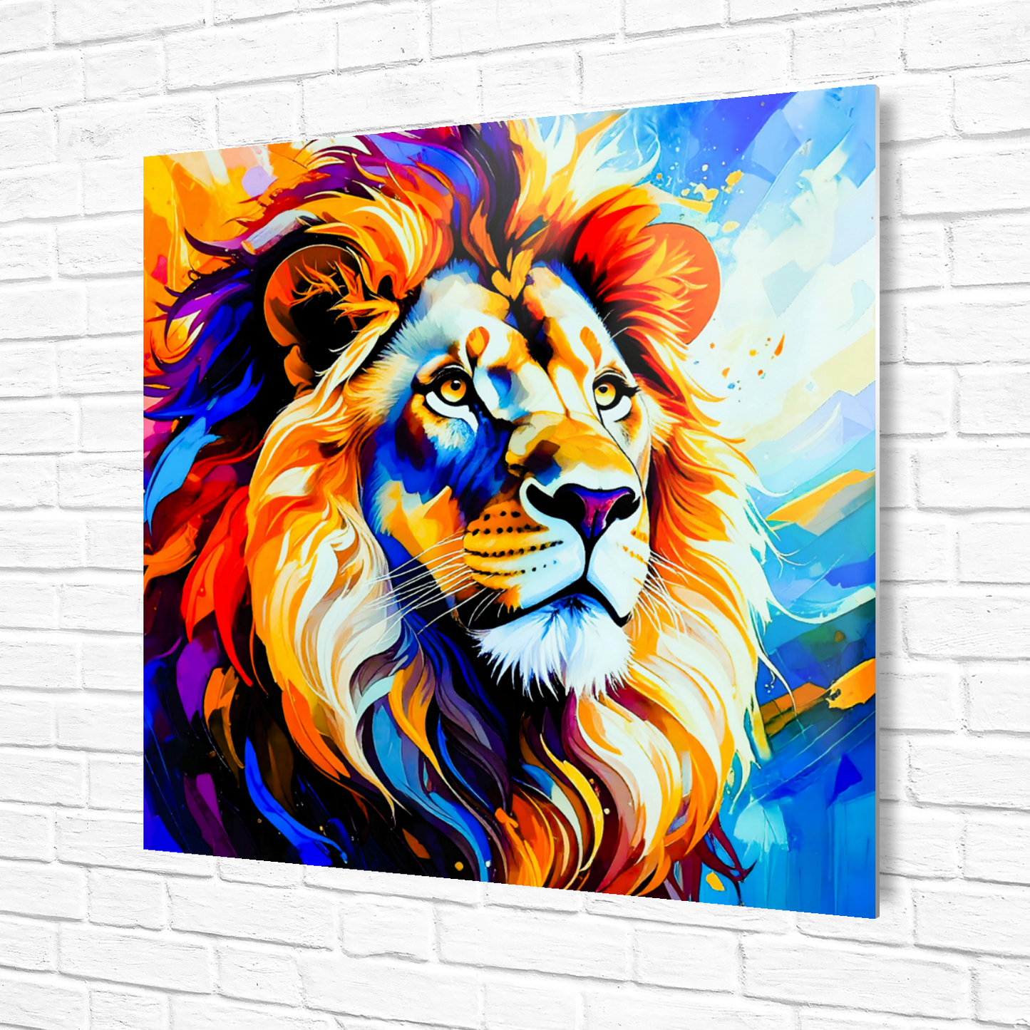 Lion Print LP2, Printed On High Gloss Aluminium To Enhance Colour And Detail, A Regal And Powerful Image, Art Is A Gift For A Lifertime...