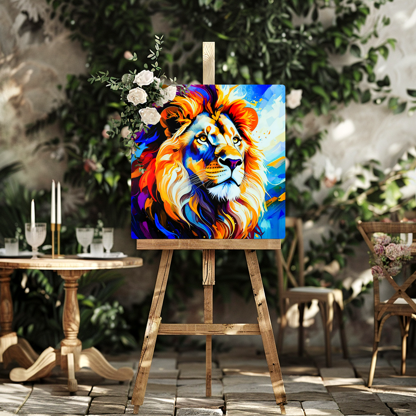Lion Print LP2, Printed On High Gloss Aluminium To Enhance Colour And Detail, A Regal And Powerful Image, Art Is A Gift For A Lifertime...