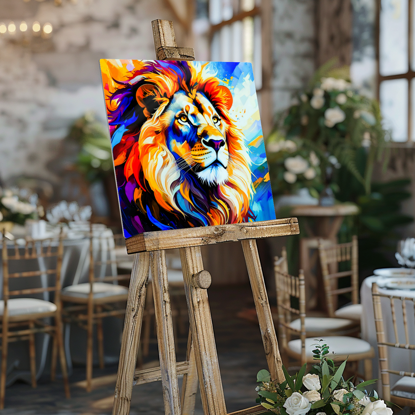Lion Print LP2, Printed On High Gloss Aluminium To Enhance Colour And Detail, A Regal And Powerful Image, Art Is A Gift For A Lifertime...