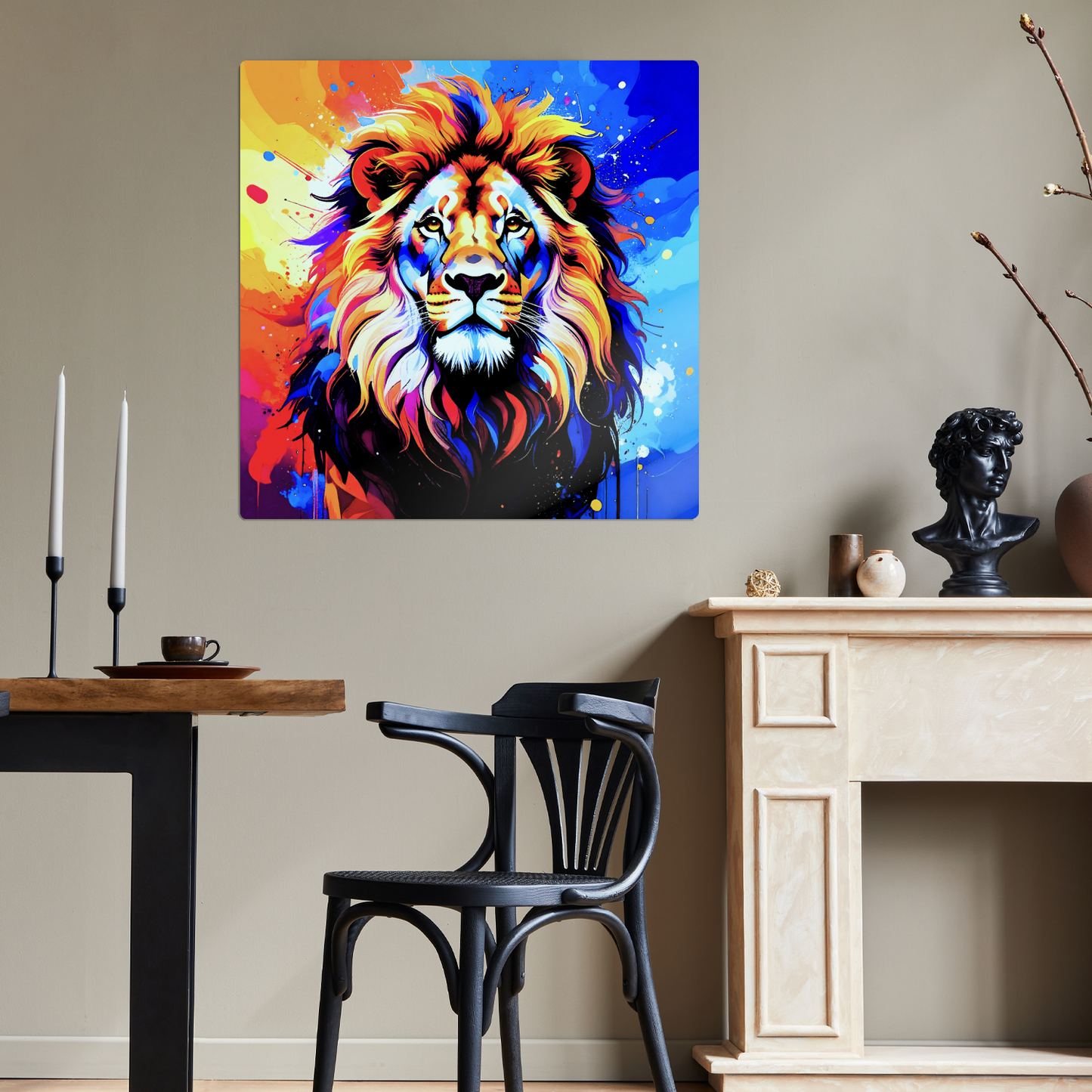 Lion Print LP3, Printed On High Gloss Aluminium To Enhance Colour And Detail, A Regal And Powerful Image, Art Is A Gift For A Lifetime...