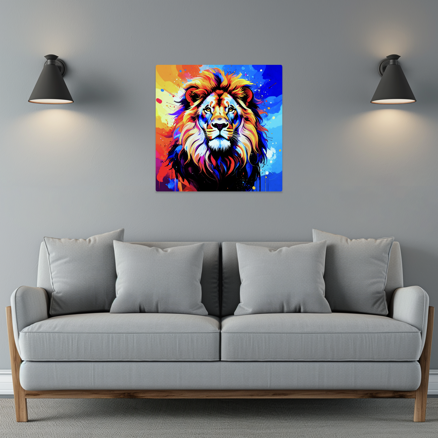 Lion Print LP3, Printed On High Gloss Aluminium To Enhance Colour And Detail, A Regal And Powerful Image, Art Is A Gift For A Lifetime...