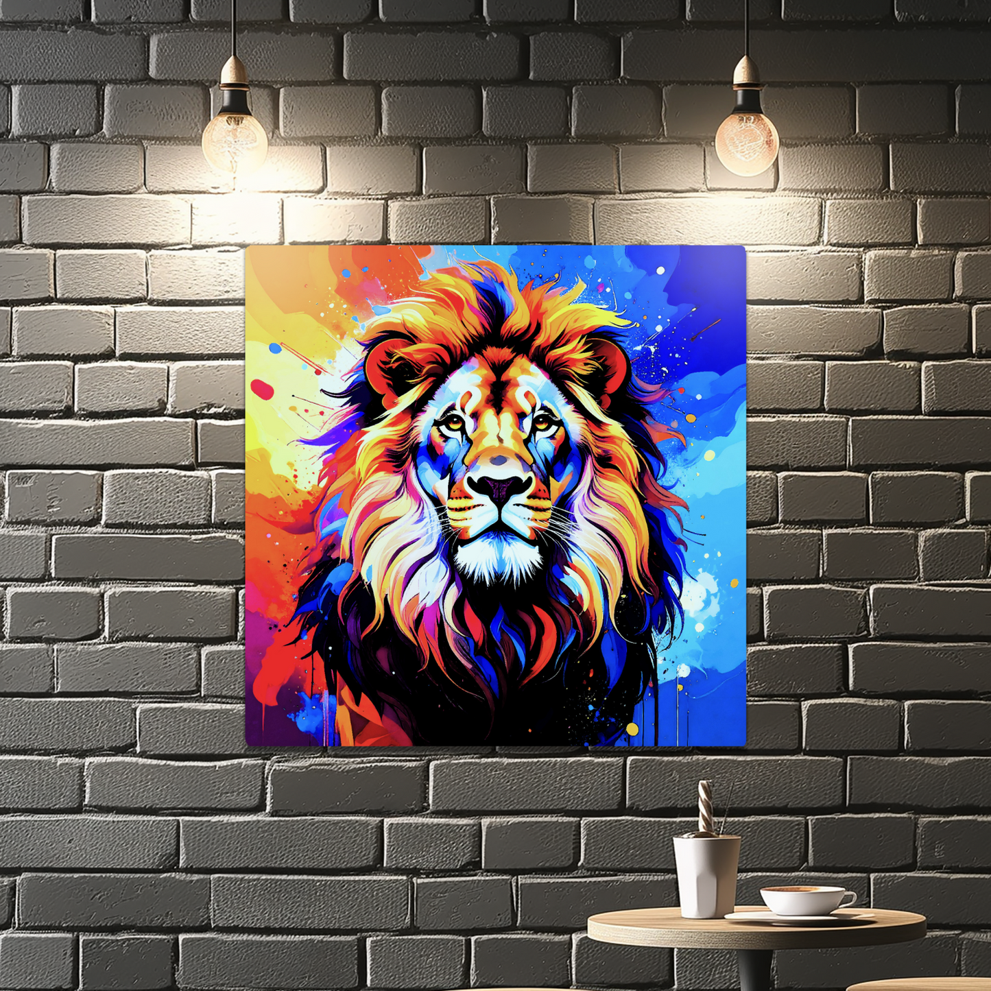 Lion Print LP3, Printed On High Gloss Aluminium To Enhance Colour And Detail, A Regal And Powerful Image, Art Is A Gift For A Lifetime...
