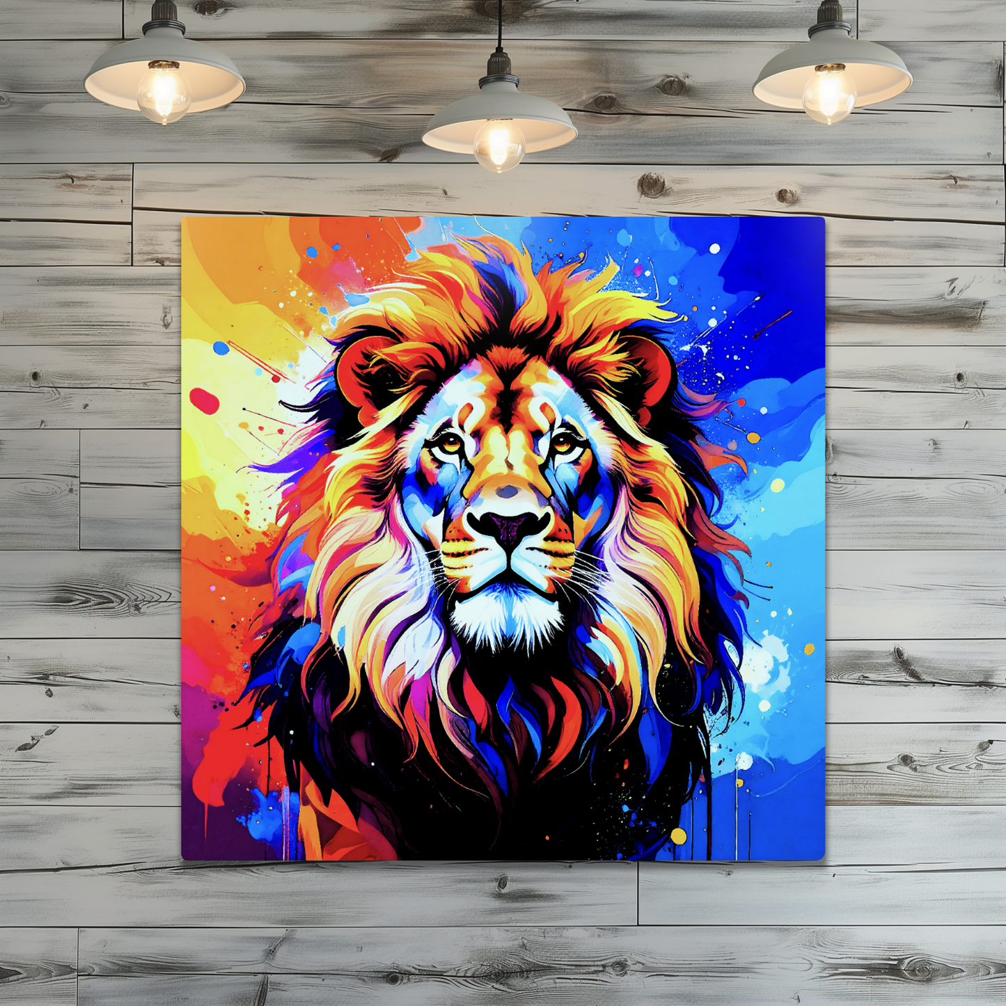 Lion Print LP3, Printed On High Gloss Aluminium To Enhance Colour And Detail, A Regal And Powerful Image, Art Is A Gift For A Lifetime...
