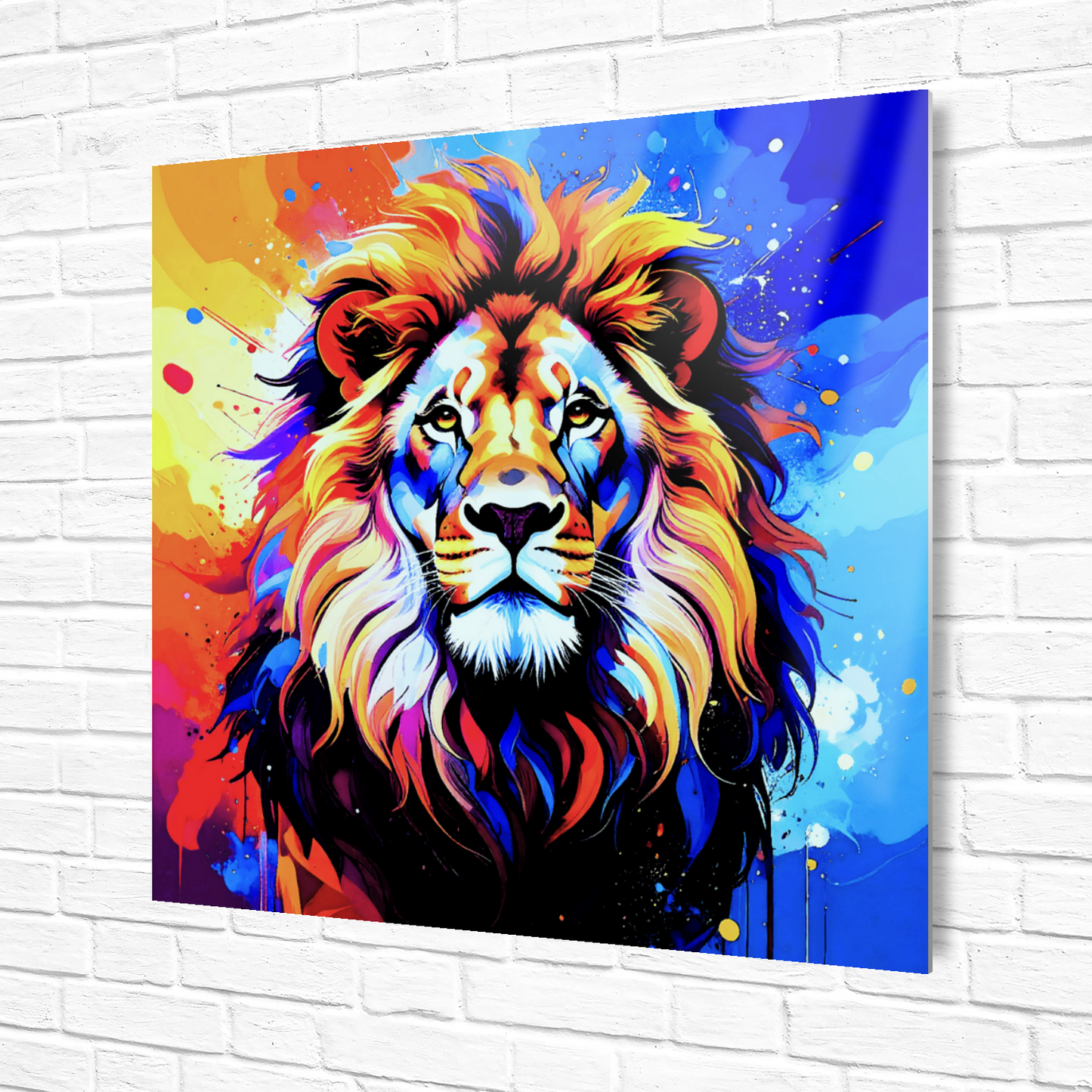 Lion Print LP3, Printed On High Gloss Aluminium To Enhance Colour And Detail, A Regal And Powerful Image, Art Is A Gift For A Lifetime...